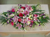 粉百合+红玫瑰+洋兰